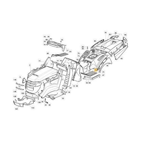 COPERTURA RUOTE TCX GIALLO 122410 05/06 ORIGINALE STIGA - 325109754/0