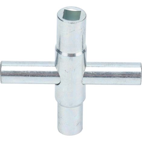 Clé de robinet 4 en 1, outil en croix pour robinet extérieur, clé manuelle pour salle de bain, 4 voies, acier inoxydable (1/5)