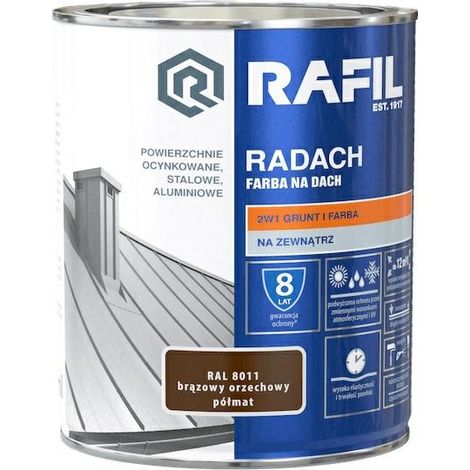 Radach Polyvinyl-Acrylfarbe für Walnussdach 8011 0,75 l seidenmatt