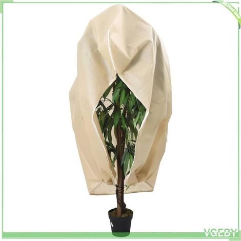 Housses de protection pour plantes - FAFEICY - 364878 - 1,2x1,8m - Lot 2 - Fermeture éclair & cordon - Beige (1/5)