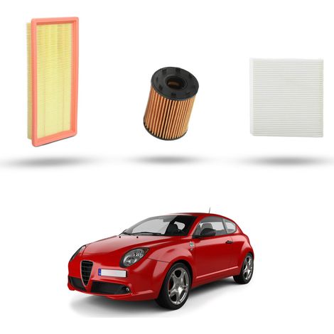 Kit Tagliando 3 filtri compatibile con Alfa Romeo Mito (955) 1.4 TB 16v 77kw dal 2009 (1/4)