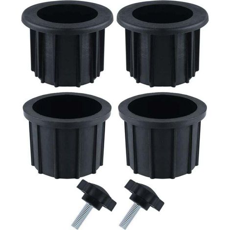 2 Sets (6 pieces) Balcony Parasol Accessories, 4 Umbrella Hole Rings and 2 Hand Knob Screws, Umbrella Support Accessories for Patio Table, Balcony, Terrace (1/4)
