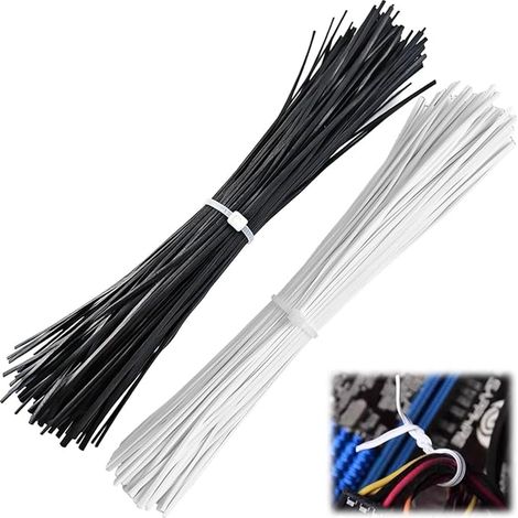 Serres-Câbles Plastiques Noirs et Blancs, Attaches pour Fils, Jardinage, Emballage et Rangement (1/5)