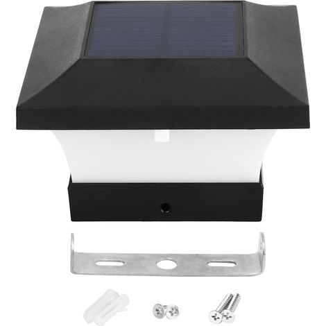Lampe Solaire Pour Poteau - LED Automatique Avec Capteur De Luminosité - Étanche - Pour Cour Extérieure Jardin Parking - 1 Pièce (1/5)
