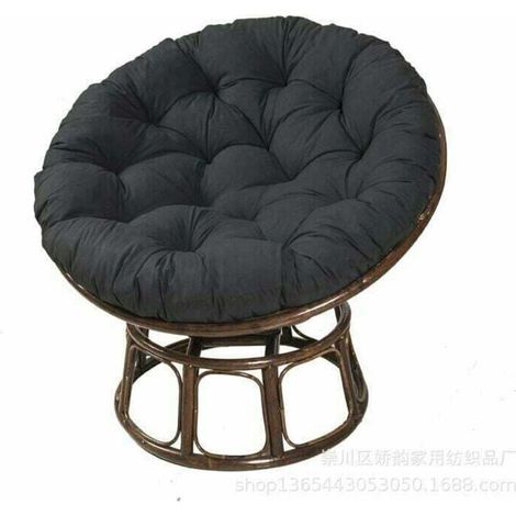 Noir, 100CM 100CM coussin de chaise suspendu coussin de nid d'oiseau coussin de fauteuil en rotin rond,de DEBUNS (1/5)