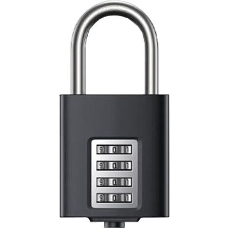 BUNTHAUS Cadenas à combinaison, serrure de rangement pour salle de sport, serrure à combinaison à 4 chiffres, serrure robuste, définissez votre  sans clé,