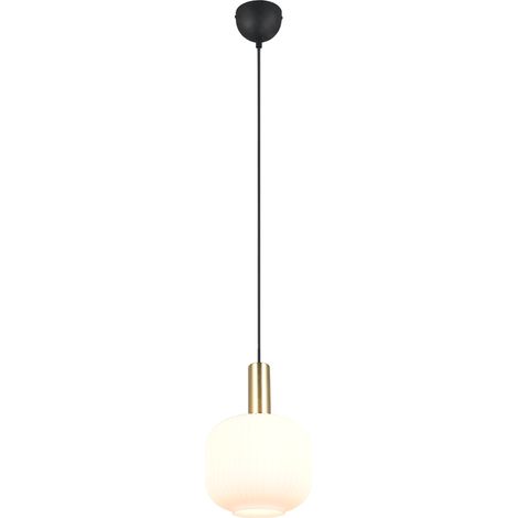 Trio Lampada in Vetro a Sospensione Diva - Ottone - E27 D.20x150cm (1/4)