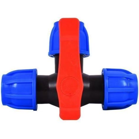32 mm x 32 mm Schnellkupplungs-Dreiwege-Kunststoffrohrverschraubungen, geeignet für PPR-, PE-, PVC- und andere Rohre, Gartenbewässerungszubehör