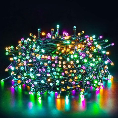 10M 100 LEDs Guirlande Lumineuse Blanc Chaude Intérieur Extérieur, 8 Modes d'éclairage, Décoration Lumineuse de Fête Noël Soirée Mariage, Décor Maison Jardin Terrasse Pergola (1/5)