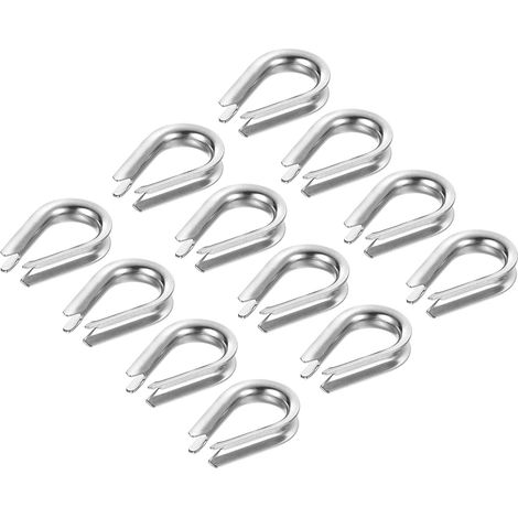 Cosse de Câble Inox - 12 Pièces - Acier 304 - Résistance Corrosion - Gréement Bateau et Industrie - 4mm (1/5)