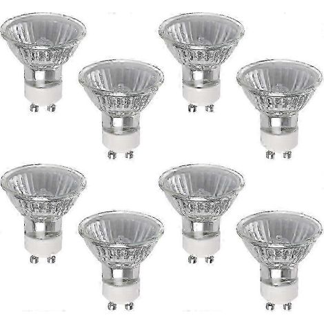 Ampoule halogène GU10 50 W, lot de 8 spots halogènes GU10, 220 V, blanc chaud 2800 K, ampoule halogène GU10 dimmable, édition a (1/5)