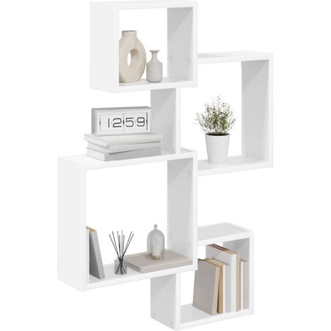 Mensole Cubo da Parete  Scaffale da parete  Ripiano a Parete A Parete  Scaffale da parete  Ripiano a Parete Bianco 64 x 13,5 x 91,5 cm (1/5)