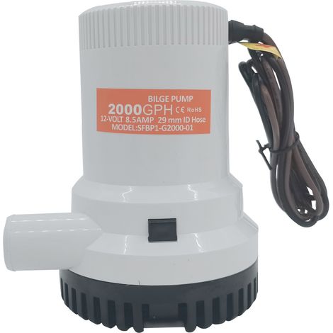 Marine and Yacht DC Submersible Pump 2000GPH Fully Automatic Pump Explosion-proof Submersible Pump Marine and Yacht Accessories - G2000-01 (12V) - Submersible Pump (1/4)