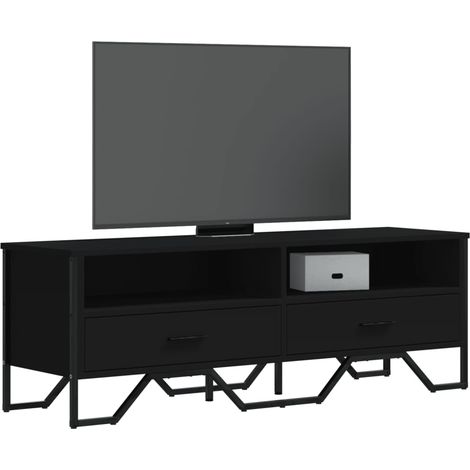TV-Schrank Schwarz 122x34x41 cm Holzwerkstoff