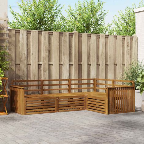 vidaXL Outdoor-Sofagarnitur 4 pcs Natur Massivholz Akazie (1/5)