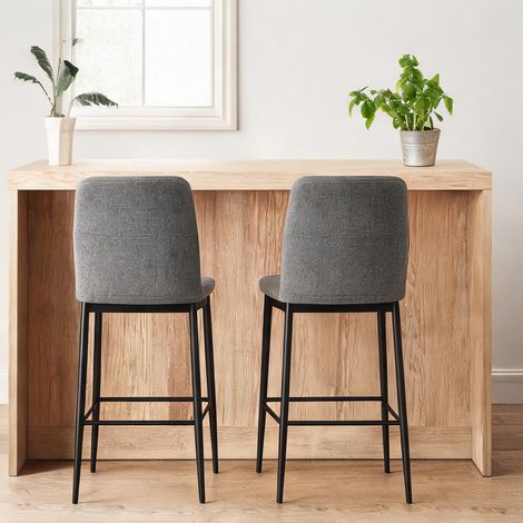 Tabouret de bar gris en terciopelo Acero 41 x 52 x 97 cm (1/5)