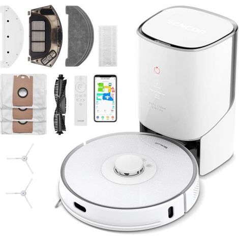 Aspirateur Robot Laveur - SENCOR - SRV 9385WH - 4000 Pa - 200 min - 70 db - Blanc (1/5)