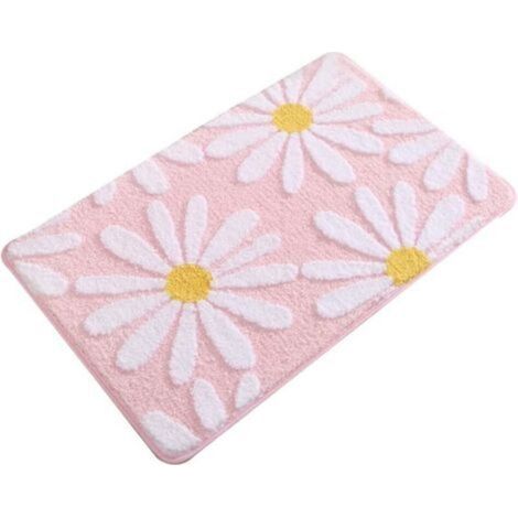 Tapis de bain antidérapant et ultra-absorbant – 100 % coton bouclé, dimensions 50 x 80 cm, couleur assortie, idéal pour salle de bain et douche (1/5)