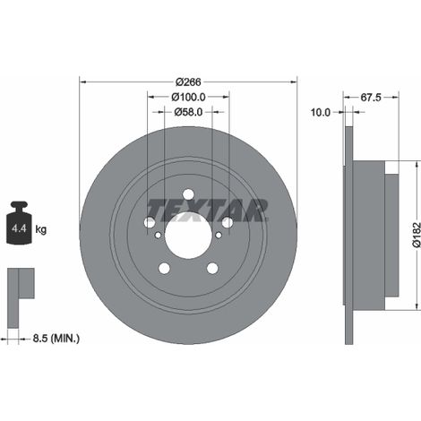 Lot de 2 Disques de frein Textar 92082000 SAAB 26310AA040 26310AA050 26310AA051