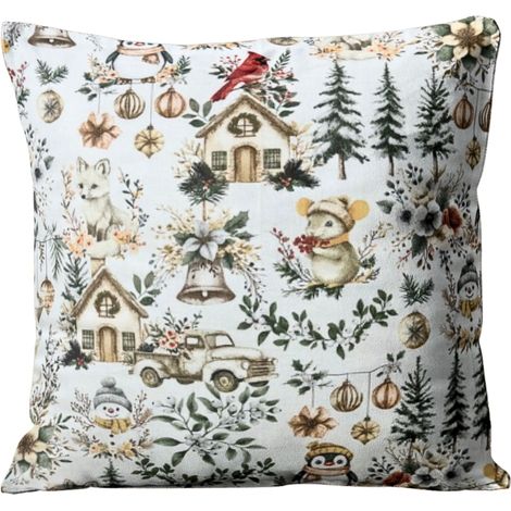 FEDERA NATALIZIA 40x40 CM PER CUSCINO DECORATIVO JASHKA, 100% COTONE