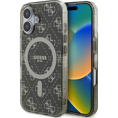Guess GUHMP16SH4DTEW iPhone 166.1 braune Hartschalen-Hülle IML 4G Hintergrund MagSafe (1/5)