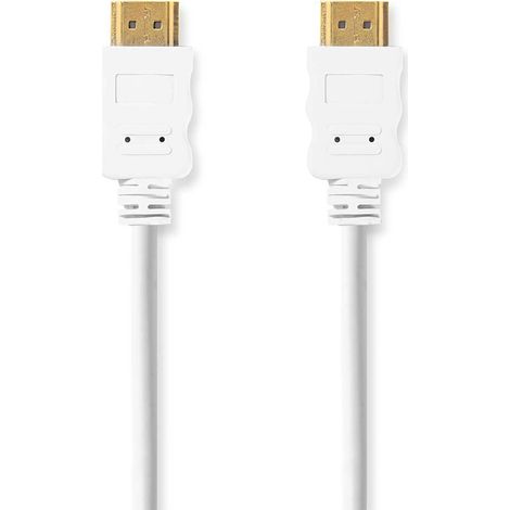 Cable HDMI™ de alta velocidad con Ethernet  Conector HDMI™  Conector HDMI™  4K@30Hz  ARCO  10,2 Gbps  2,00 metros  Redondo  PVC  Blanco  En caja