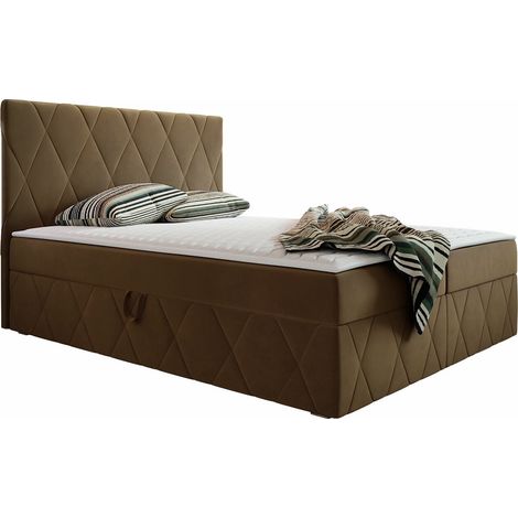 Lit boxspring Comfivo Avis, Magic Velvet 2299, Continental, Double, 160x200, Tissu, Disponible, 163x206x112cm (1/5)