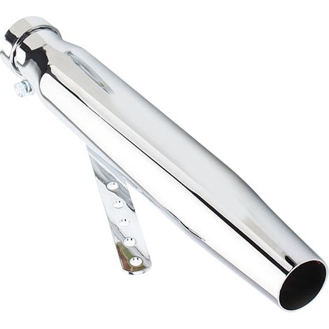 Silencieux d'échappement moto en acier inoxydable, réducteur de bruit universel pour motocyclette type B blanc (1/5)