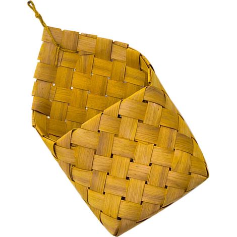 Panier mural suspendu en bois, pot de fleurs artisanal, rangement pour plantes (1/5)