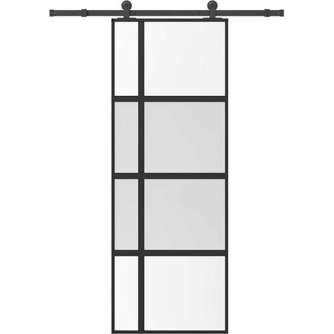 Kit de quincaillerie pour porte coulissante, verre trempé, alliage d'aluminium