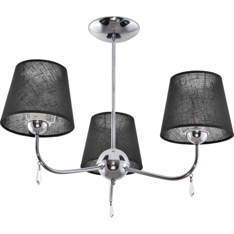 Lámpara de techo colgante cromada Brigit Negro 11-242