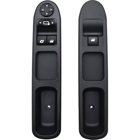 Commande Leve Vitre 207 Passager + Côté Conducteur 2 pièces, Interrupteur de Lève-Vitre 207 pour Peugeot 207 Citroen c3 6554.QC (1/5)