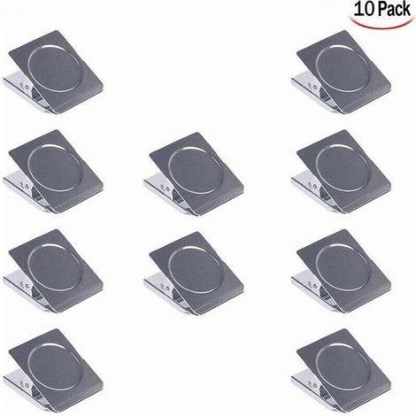 10 Stück Magnetclips, Metallmagnetclips, Kühlschrankmagnetclips, Magnetclips, Zeichenclips für Whiteboard, Kühlschrank, Büro