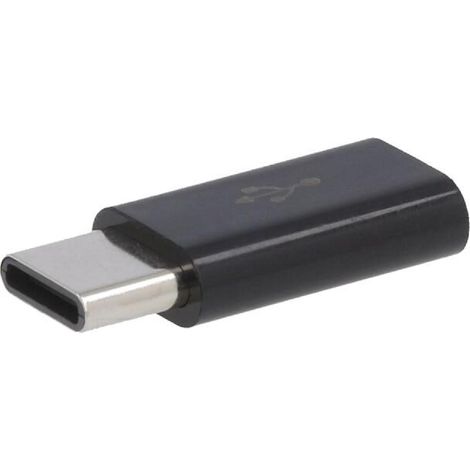 Adaptateur USB 2.0 port USB B micro vers USB C noir