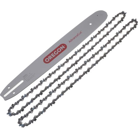 Jardiaffaires – Guide professionnel Oregon 40 cm – Lot de 2 chaînes 91PX056E – Pas 3/8LP – Jauge 1,3 mm – 56 maillons entraîneurs pour coupe précise (1/3)