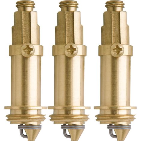 Set of 3 Brass Bouncing Cores, suitable for Pop-Up Click-Clack Bathtub Plugs and Click-Clack Sink Plugs, Perfect as a quality replacement part for sink plugs