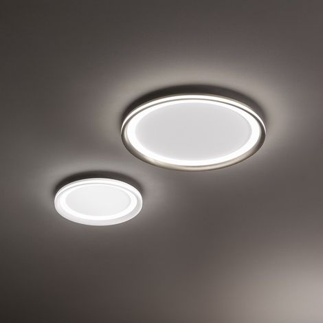 Plafonnier LED EDGE Gris Titane 38W Perenz en aluminium