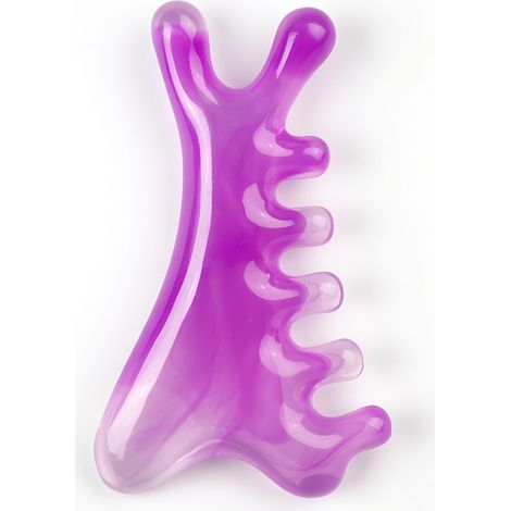 Peine de masaje gua sha violeta grande masaje modelo 13