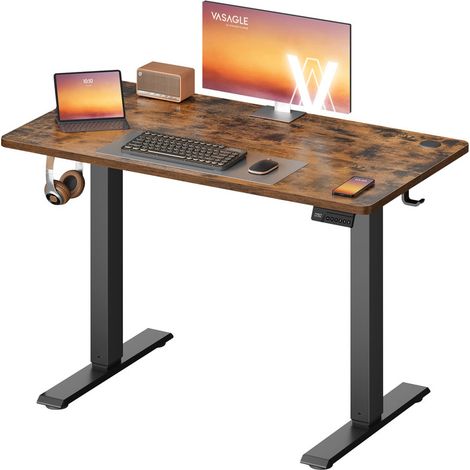 Electric Standing Desk, Height Adjustable Desk, Sedentary Reminder, 4 Memory Heights, for Home Office