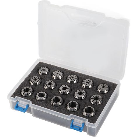 Jeu de mandrins ER25, pinces à ressort en acier rapide avec clé, pièces de fraiseuse CNC, 15 pièces (1/5)