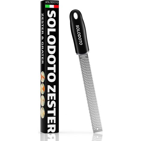 【Von Sterneköchen empfohlen】 Zester Reibe, lasergeschärfte Reibfläche Parmesanreibe, lebensmittelechter Edelstahl Käsereibe, Knoblauchreibe, Küchenreibe, Zitronenreibe, Muskatreibe (1/5)