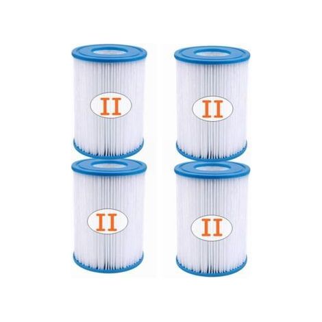 Paquete de 4 cartuchos de filtro para piscina tipo II - Para filtros tipo II - Para 58094