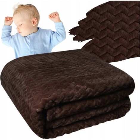 Manta manta para cama cálida bonita colcha regalo 200x220 cm marrón santo día (1/5)