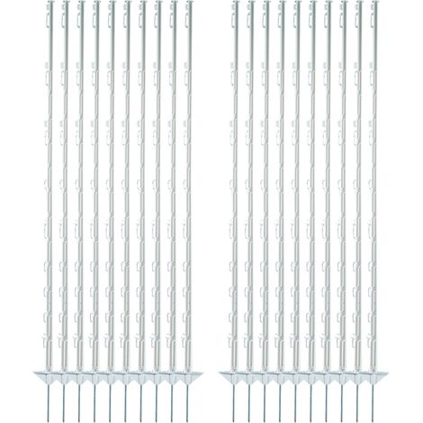 Electra Kunststoffpfahl 150 cm mit Doppeltritt - weiß - 20 Stück Weidezaunpfähle