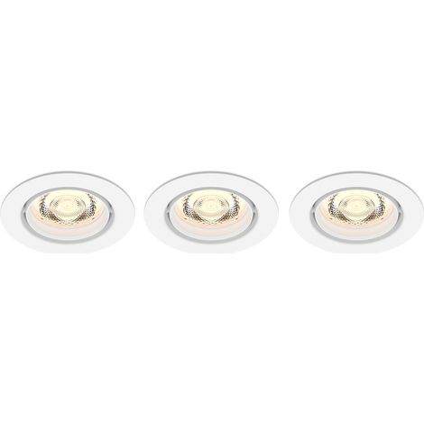 Philips Impala Set de 3 Spots encastrables (Blanc) Lumière blanche chaude - LED (1/5)