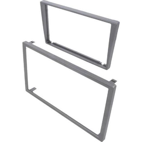 Facade autoradio 2DIN avec contour FA152.2D compatible avec Opel Antara Astra Corsa Zafira - gris fonce