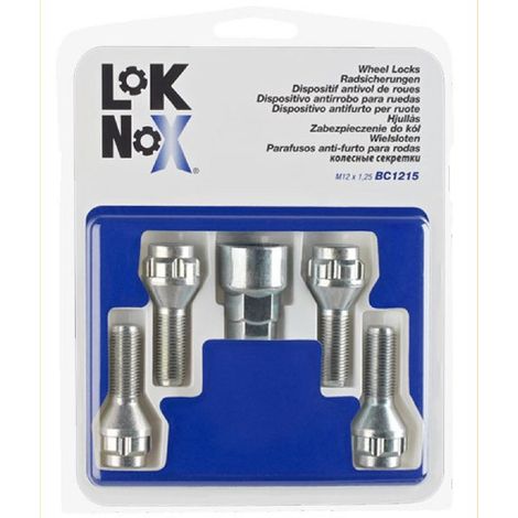 4 VIS ANTIVOL LOKNOX M12X1.25/ 60°/ LONG. 30.5MM/ Ø17/19MM