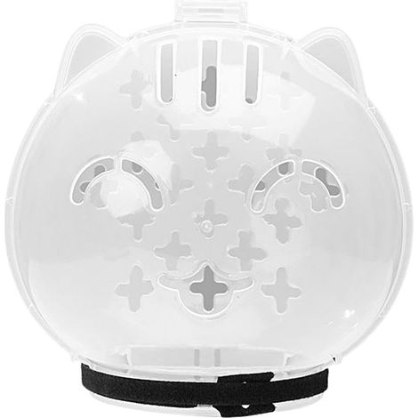 Casque à Bulles Respirant pour Chat - avec Capuche en Plastique - Muselière Respirante - Anti-Morsure - pour Le toilettage - Casque à Bulles pour Chat - Transparent