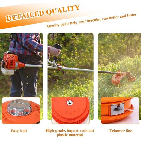 Ersatzspulenkopf M10 x 1,25 mm FX-MS152 Freischneider-Schneidkopf für automatische Freischneider (Orange) (1/4)