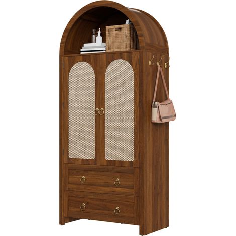 Buffet, avec tiroirs, pour chambre, tiroirs doubles, armoire de rangement-Mi, format pratique, style moderne et facile à associer